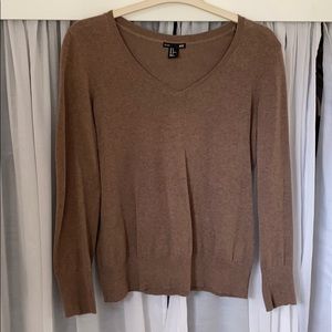H&M Brown V-Neck Sweater